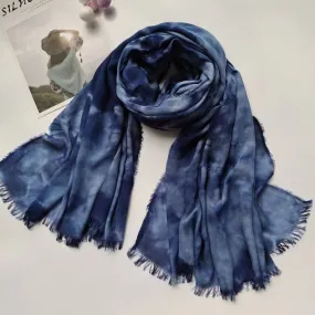 17A64  50 rayon cotton handmade tie-dyed scarf splash-ink ethnic wind tie-dyed shawl seaside beach silk scarf