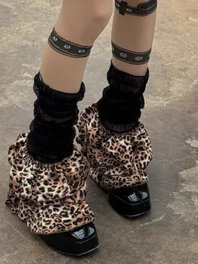 2000s Leopard leg warmers