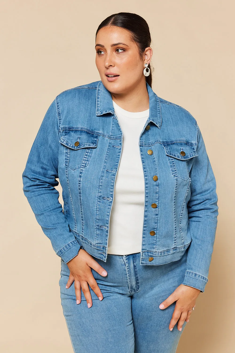 Adrift Denim Relaxed Jacket in Light Wash