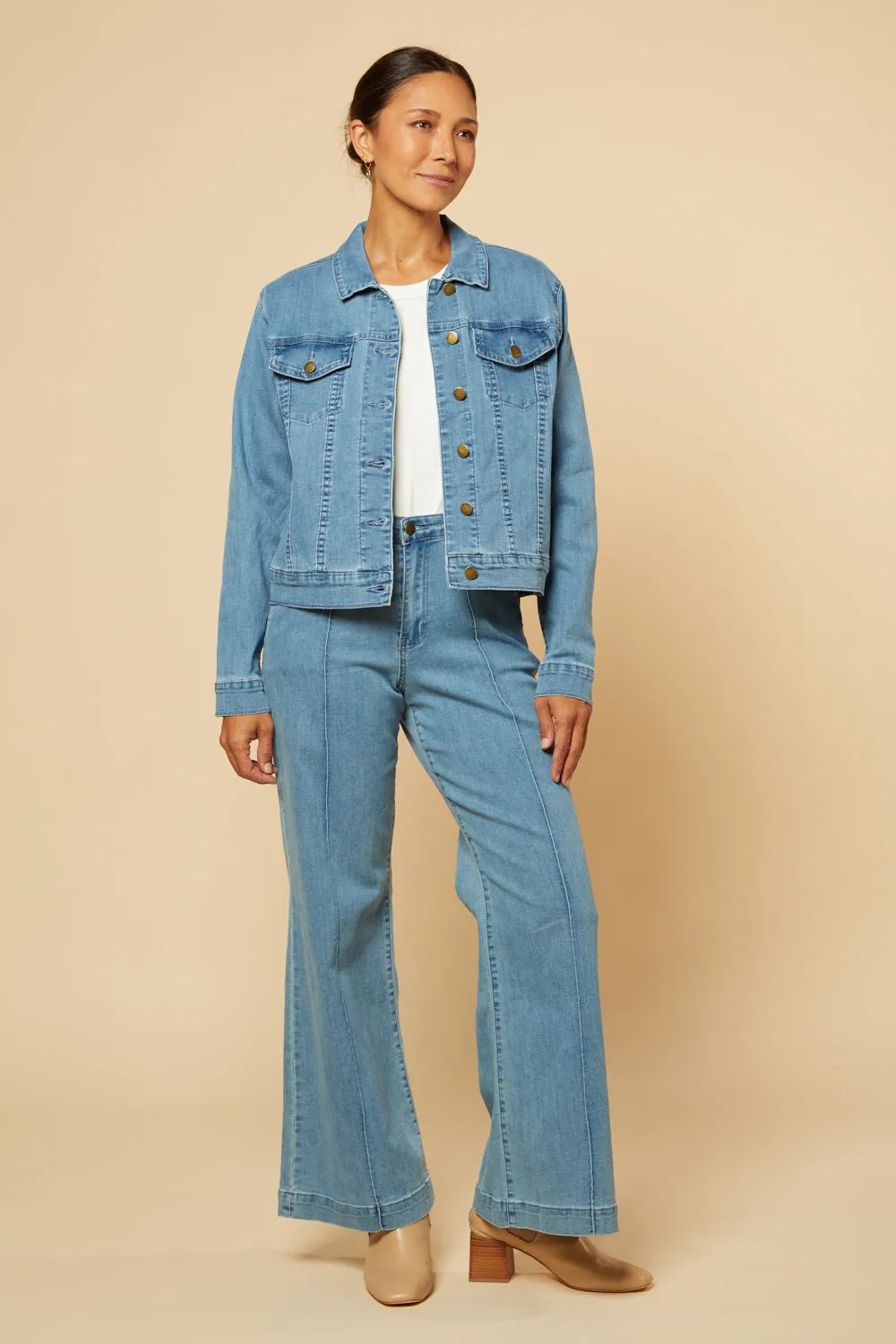 Adrift Denim Relaxed Jacket in Light Wash