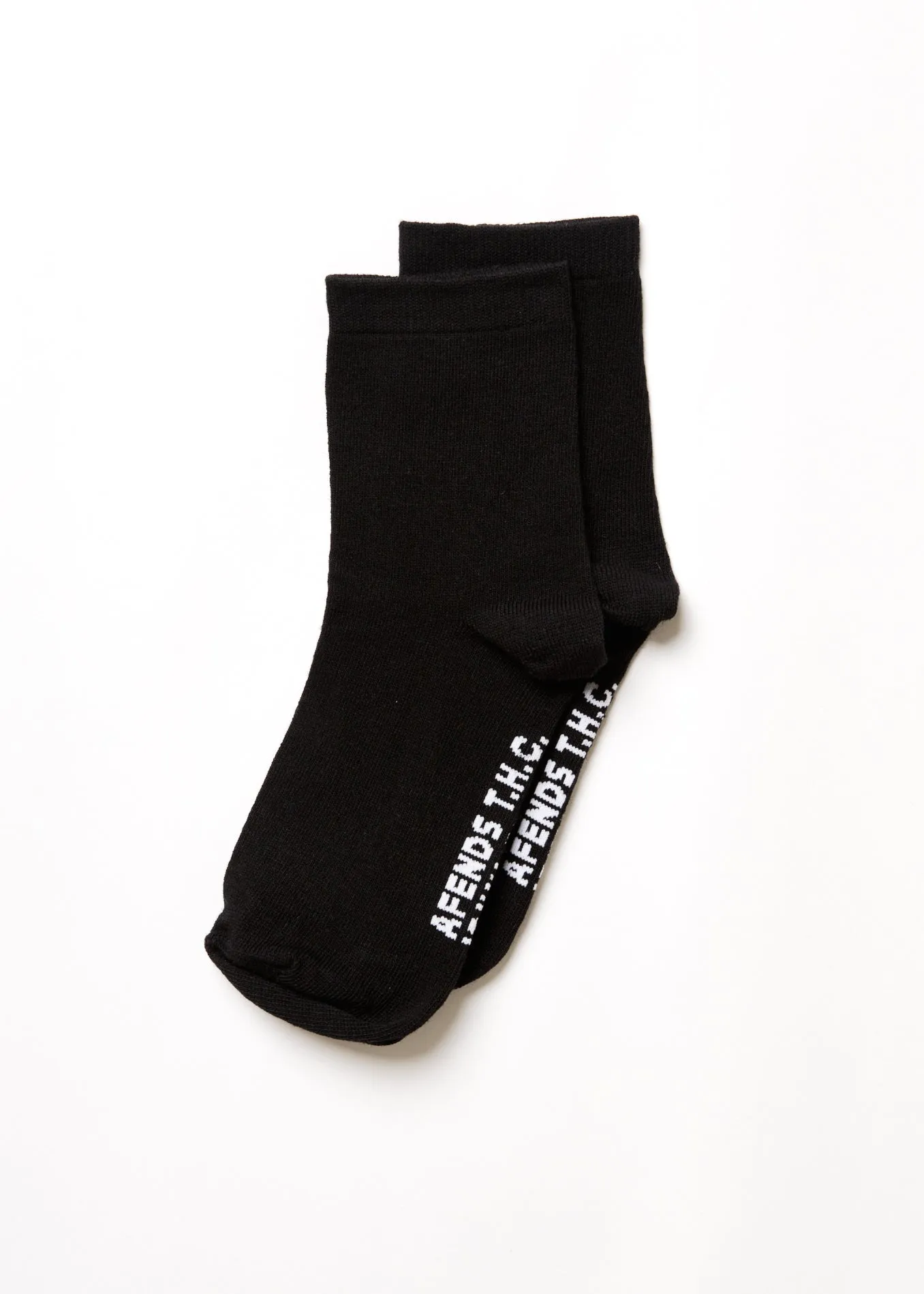 AFENDS Unisex All Time - Crew Socks - Black