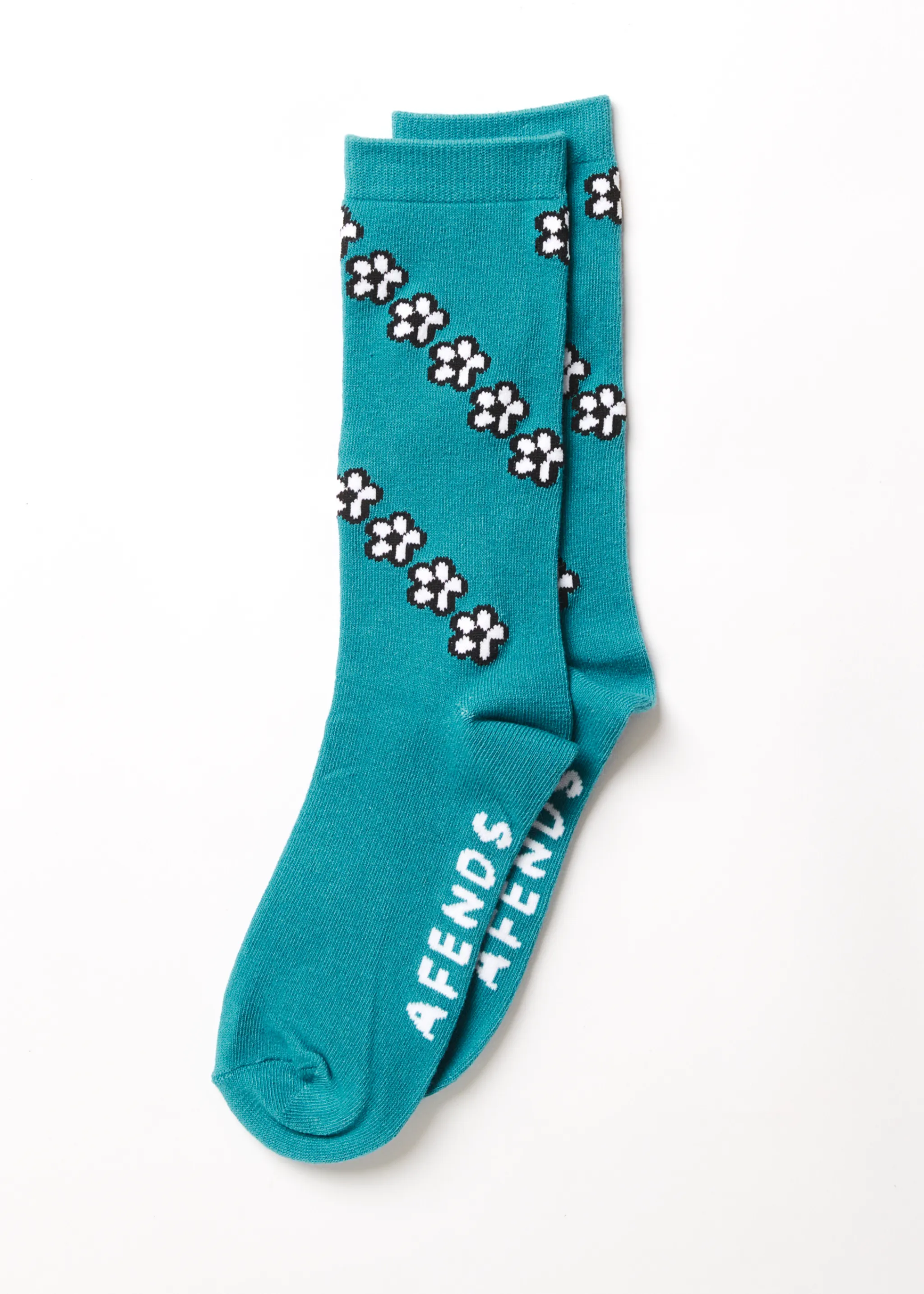 AFENDS Unisex Back To It - Crew Socks - Azure