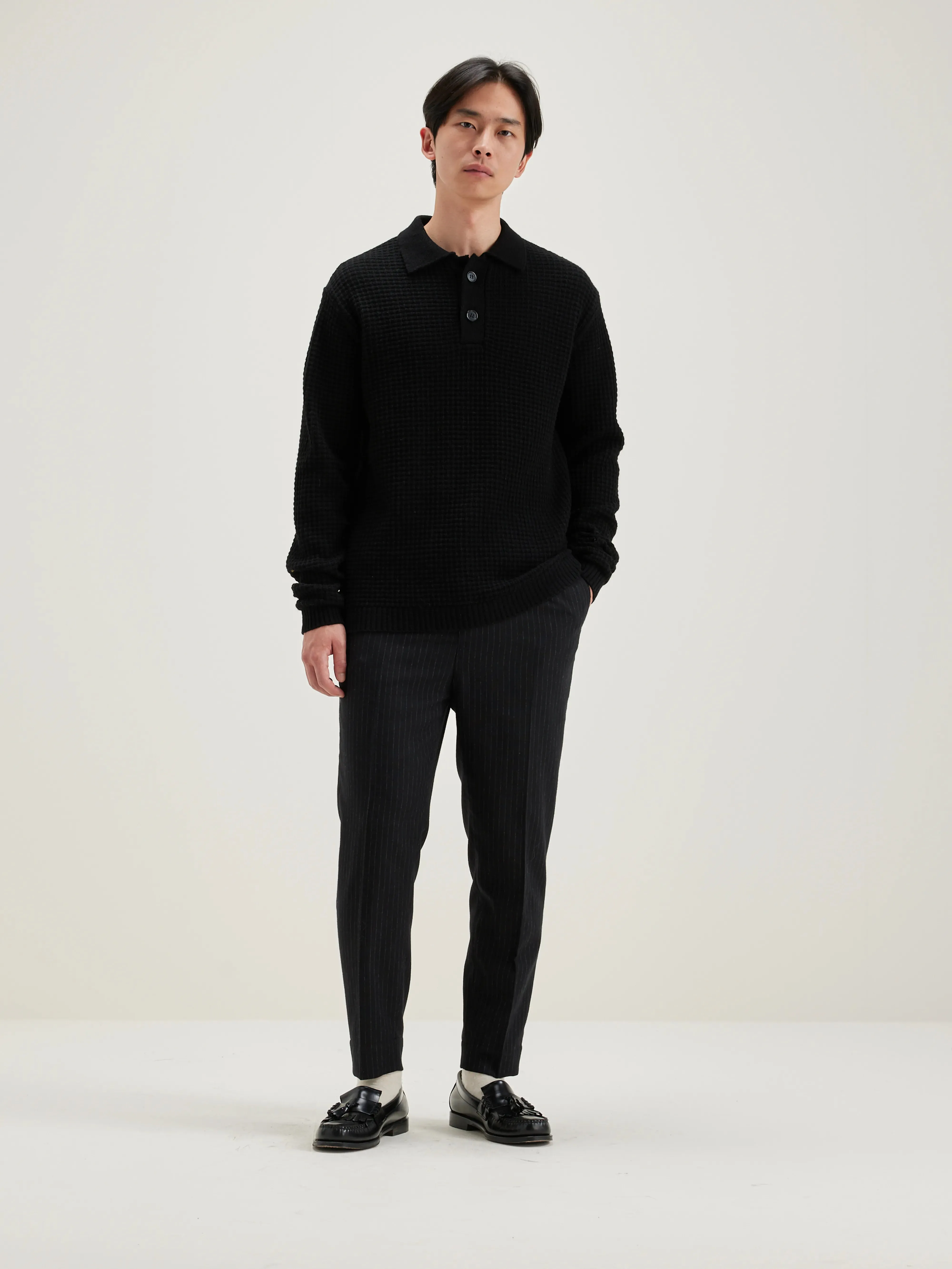 Allos polo-style sweater (242 / M / BLACK)