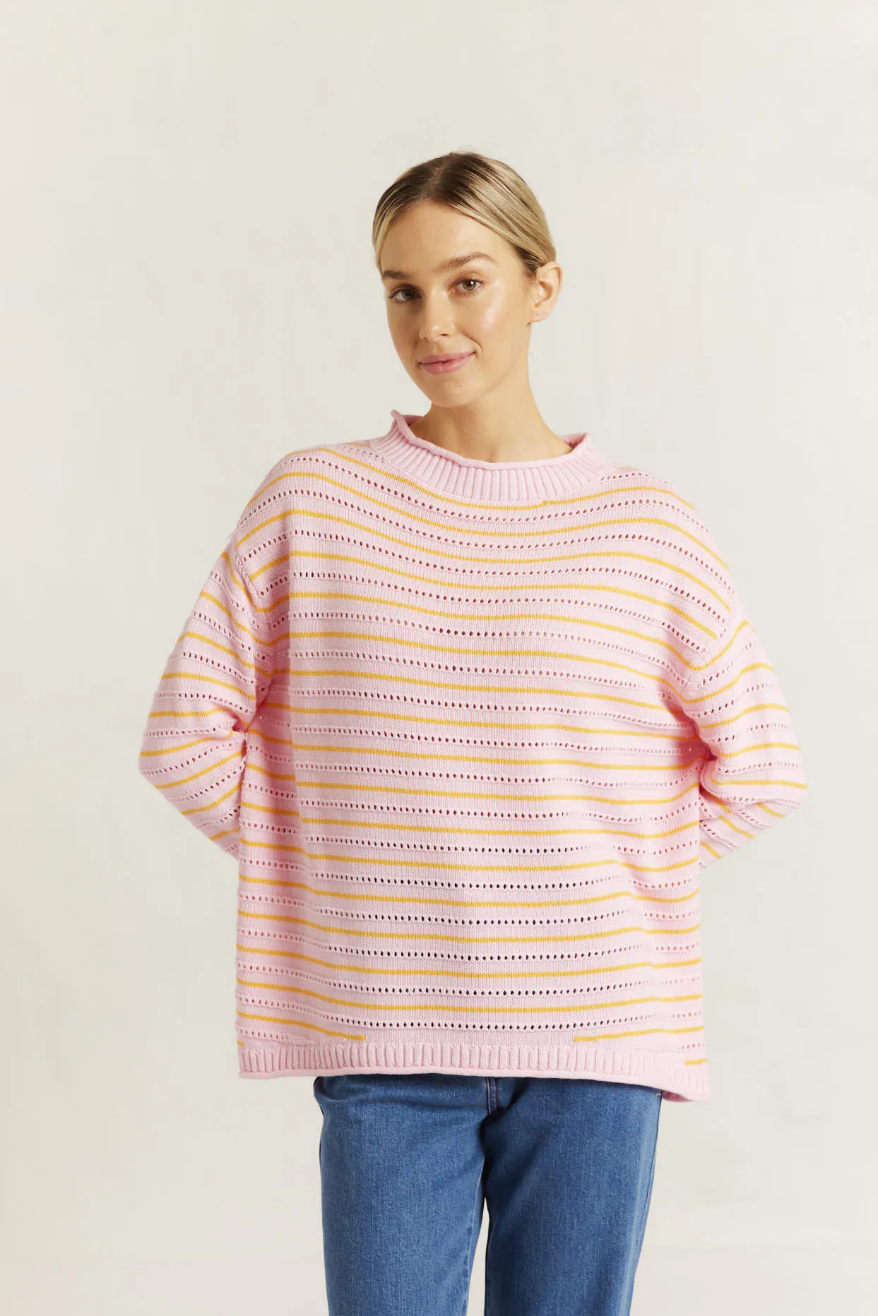 Alyssa Cotton Knit Sweater in Floss