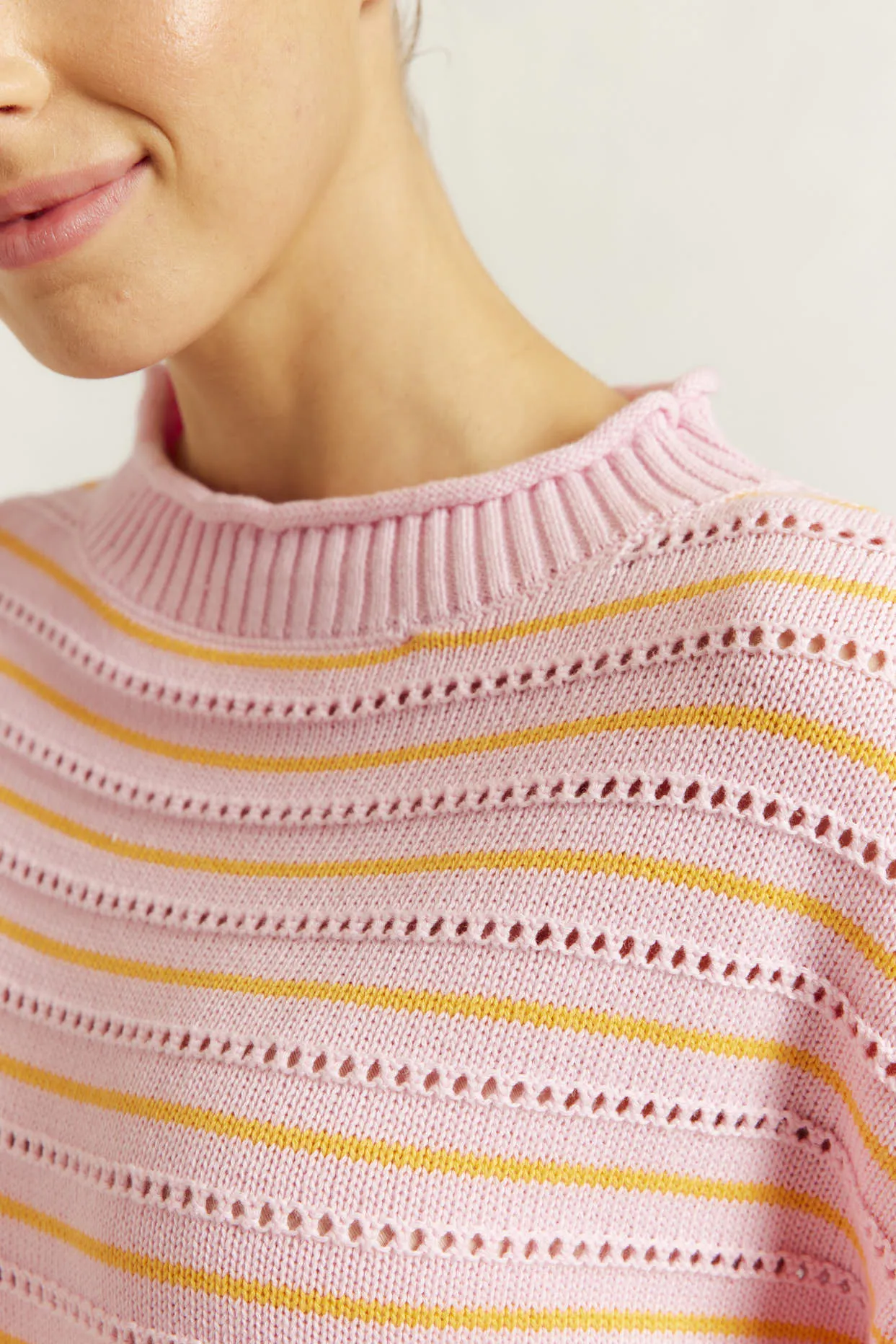 Alyssa Cotton Knit Sweater in Floss