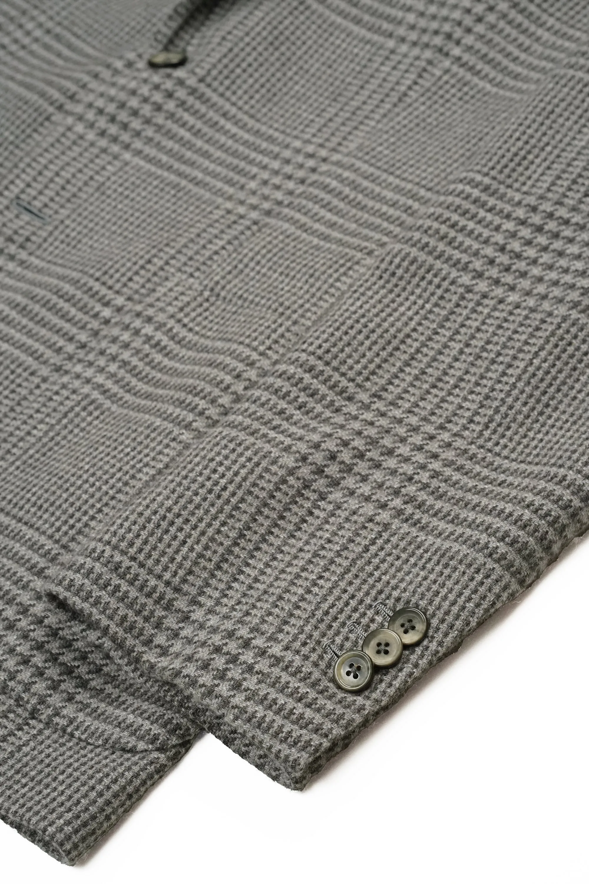 Anglo-Italian Grey Cotton/Wool/Cashmere Check Sport Coat