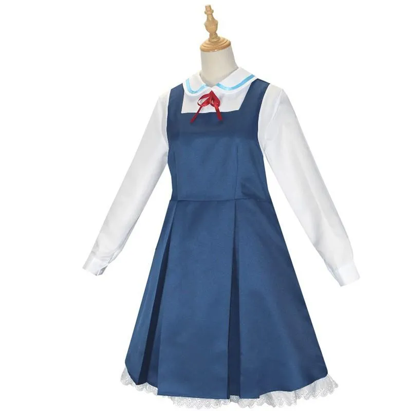 Anime SPY×FAMILY Anya Forger Blue White Dress Cosplay