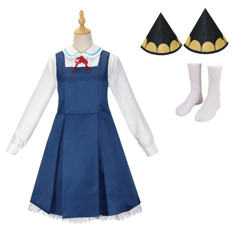 Anime SPY×FAMILY Anya Forger Blue White Dress Cosplay