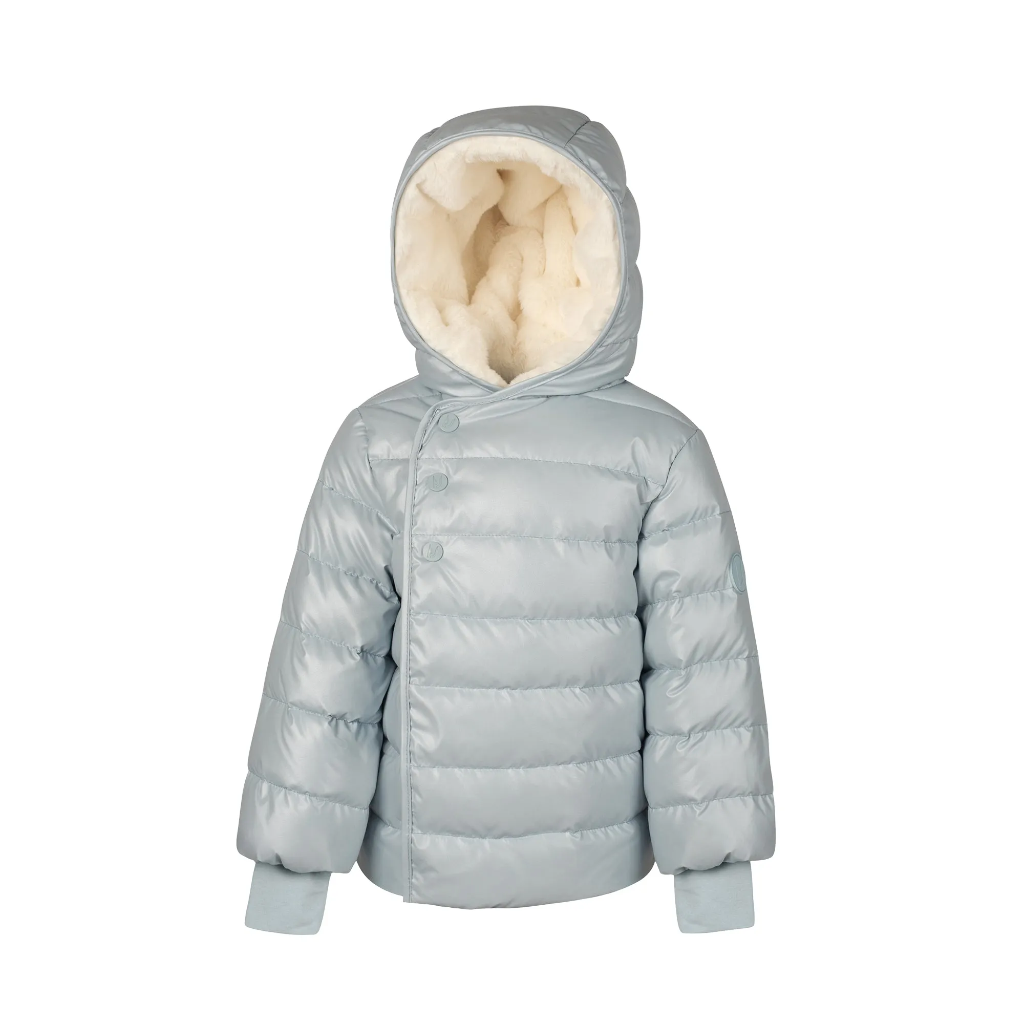 BABY GROSGRAIN COAT-Blue