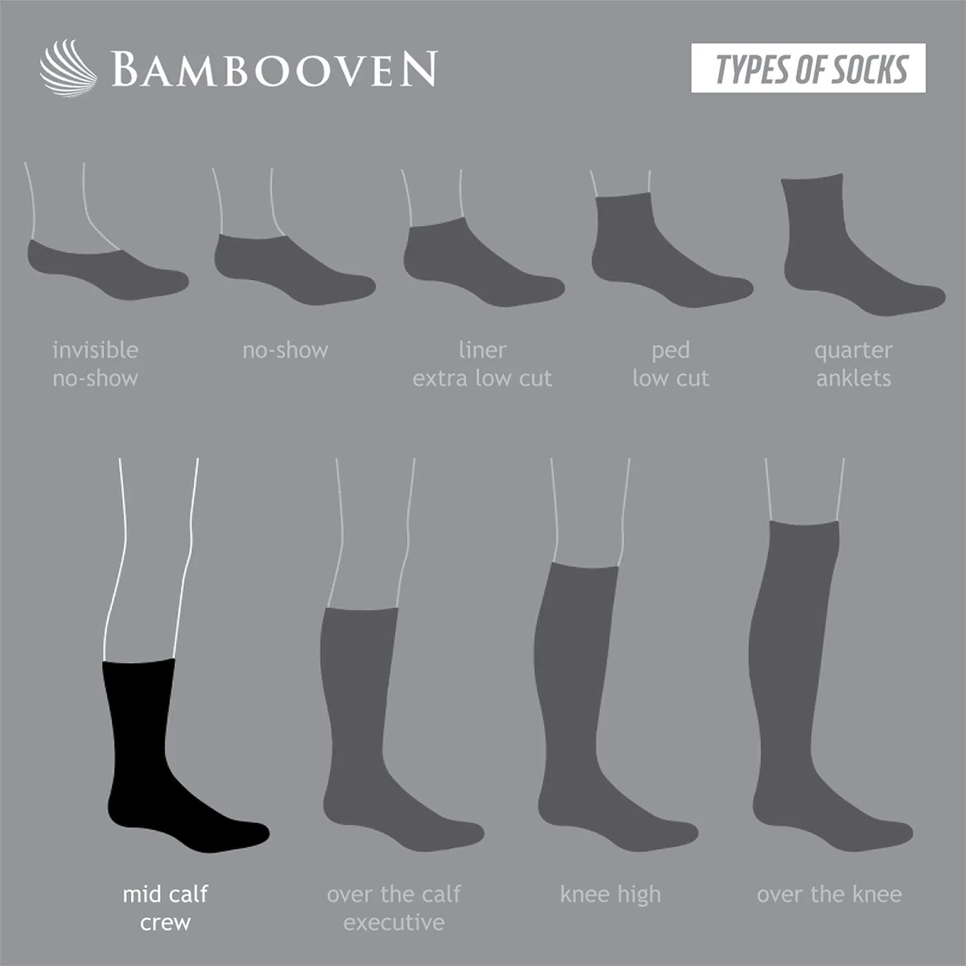 Bambooven Men’s Lightweight Bamboo Dress Socks (3 Pack)