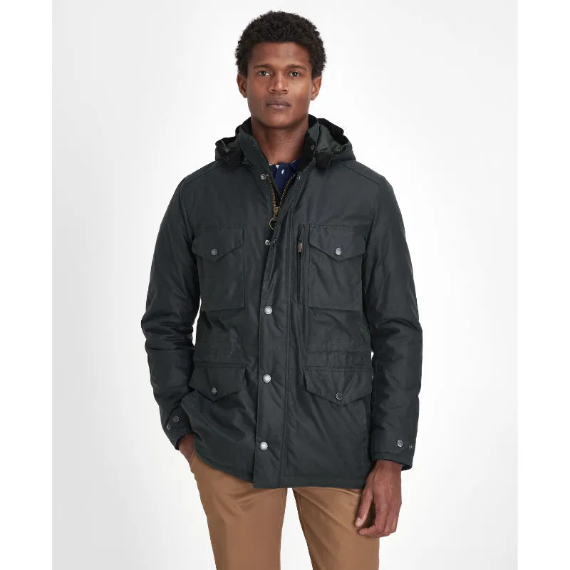 Barbour Winter Sapper Waxed Mens Jacket - Sage/Greenloch Tartan