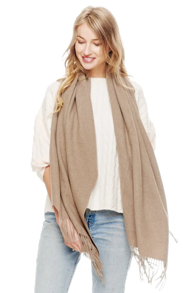 BASC2044H Heather Solid Super Soft Cashmere Blended Oblong Scarf