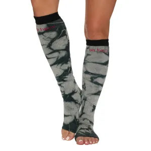 Be Happy Grip Leg Warmers (Black Tie Dye)