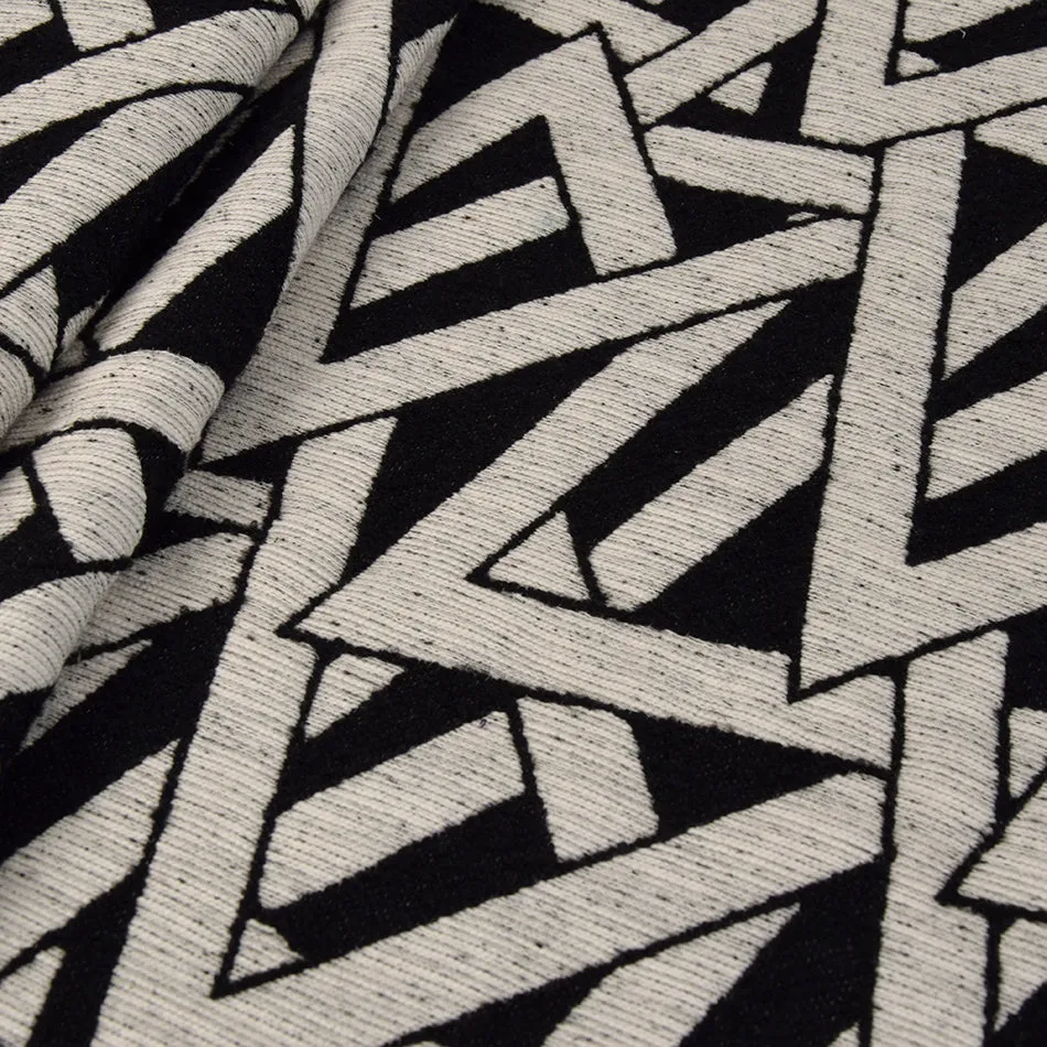 Black & Ivory Geometric Jacquard 3307