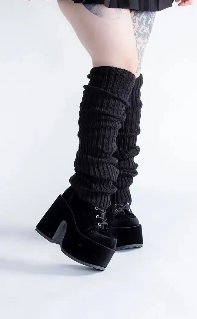 Black Swan Knit Black Leg Warmers