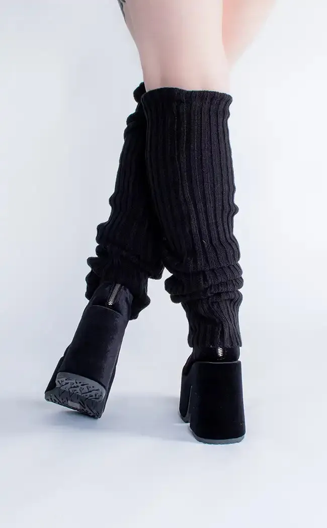 Black Swan Knit Black Leg Warmers