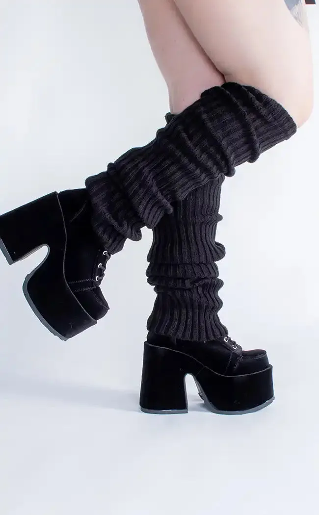 Black Swan Knit Black Leg Warmers