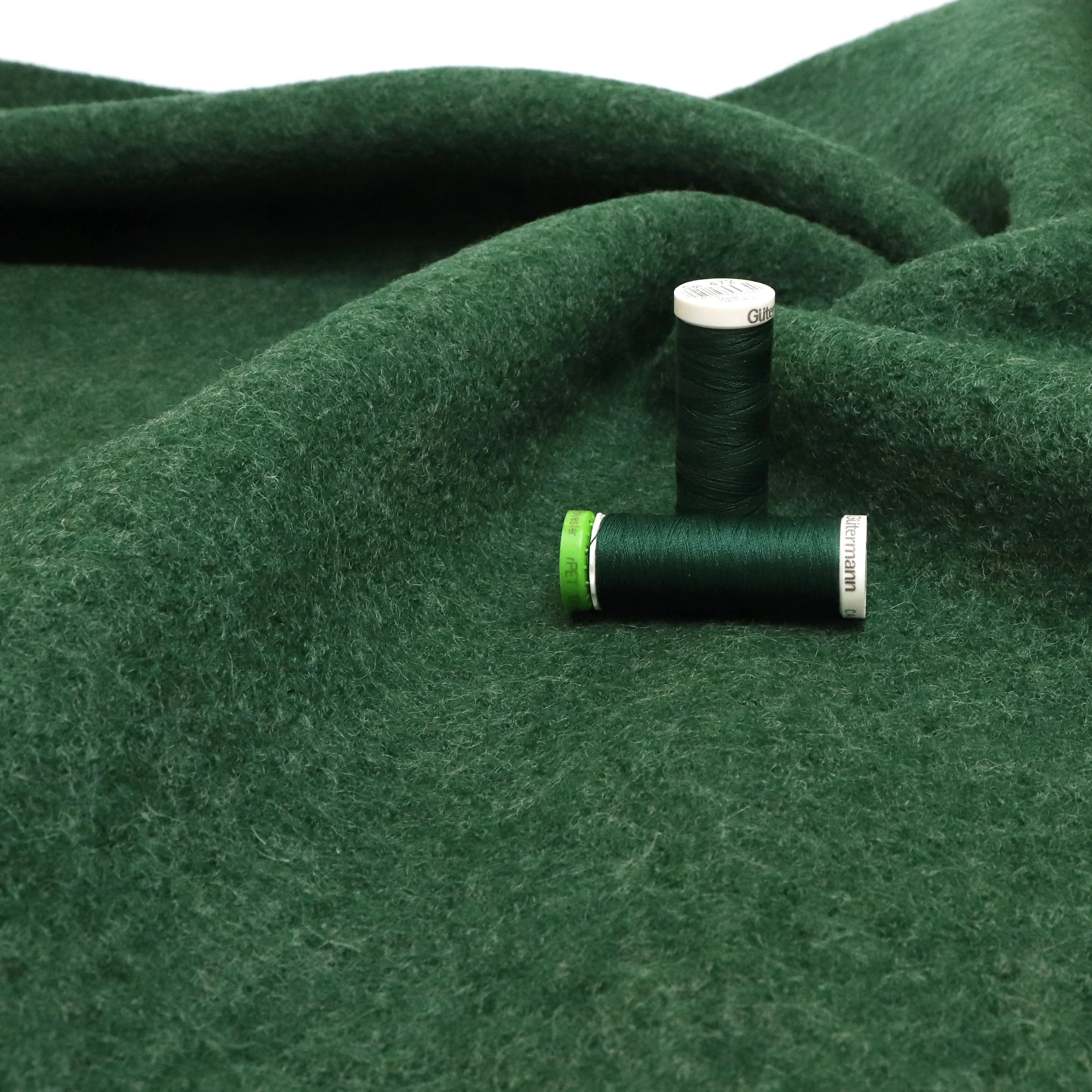 Boiled Wool Coating - Green