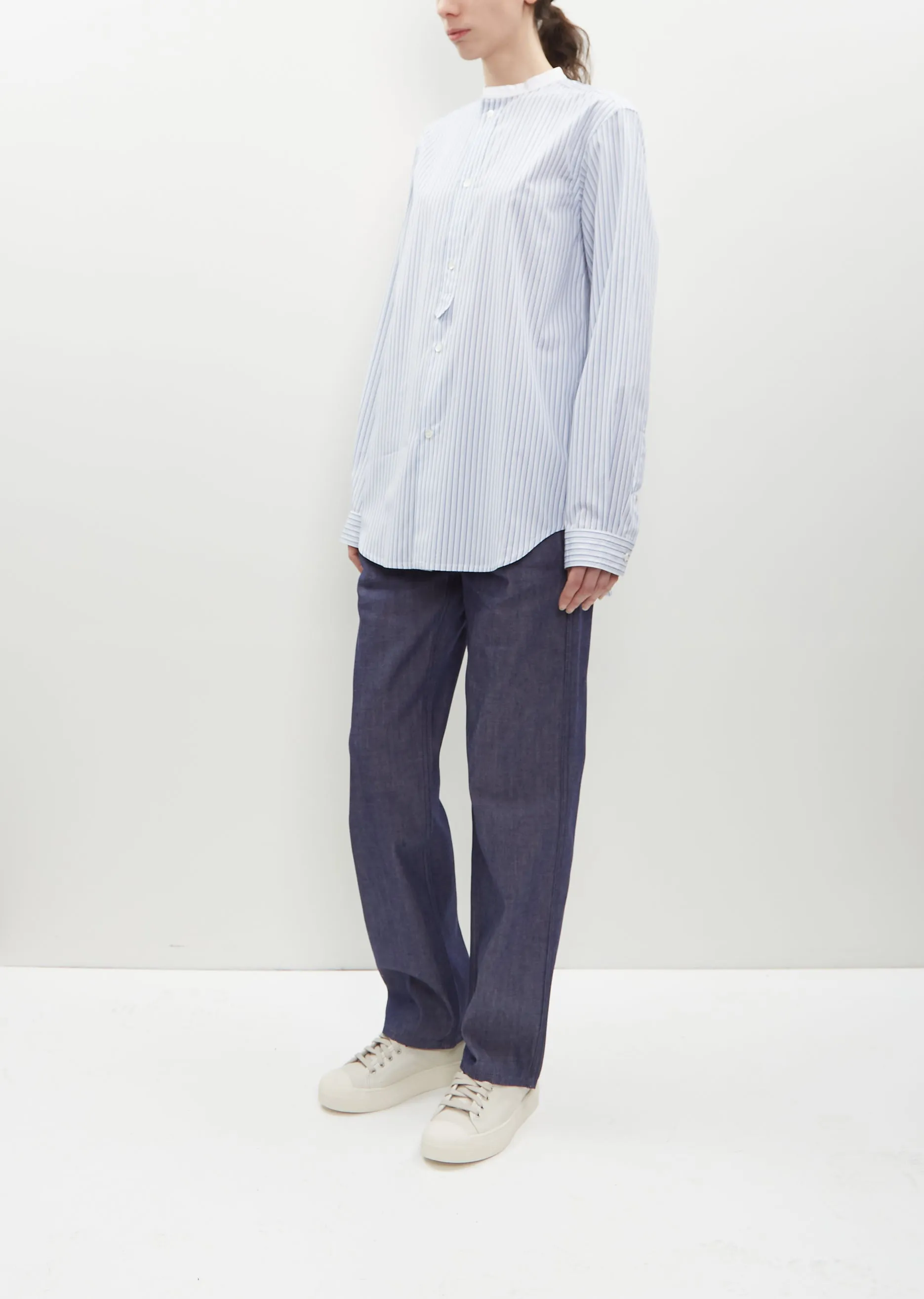 Boyd Shirt — Blue Stripe/White