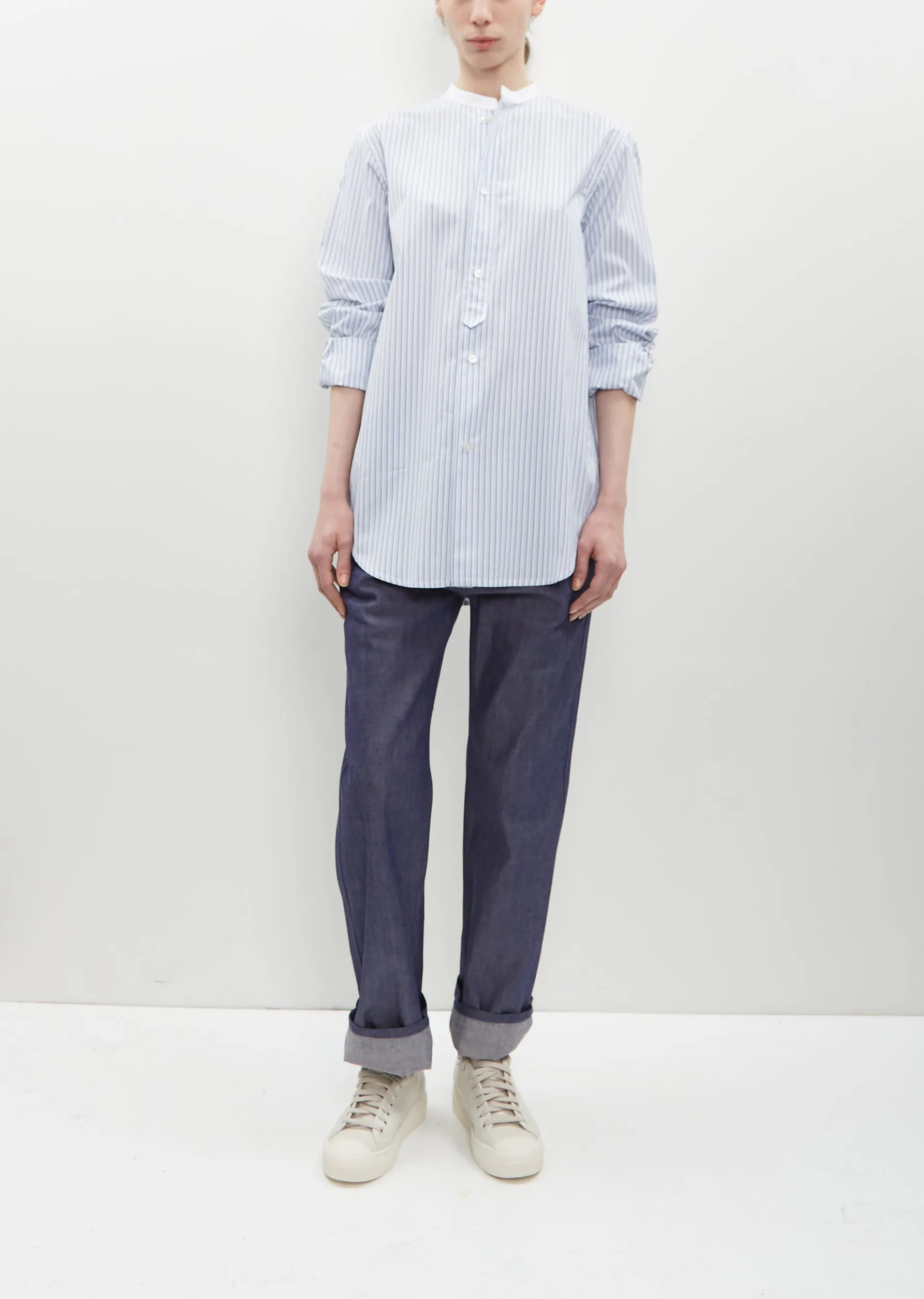 Boyd Shirt — Blue Stripe/White