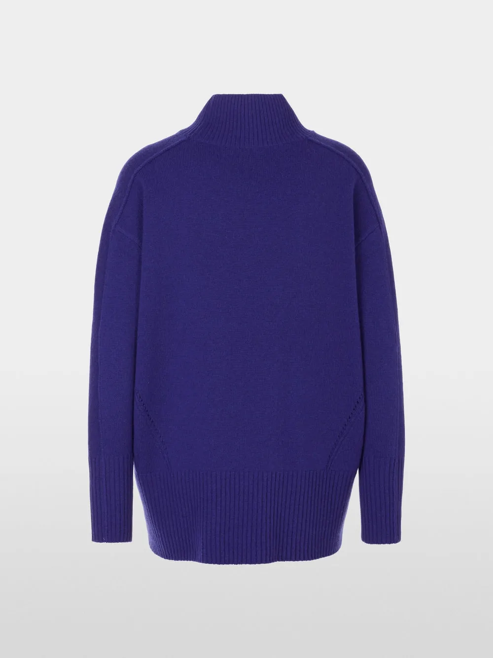 Bright Violet Cashmere Blend Polo Neck Sweater