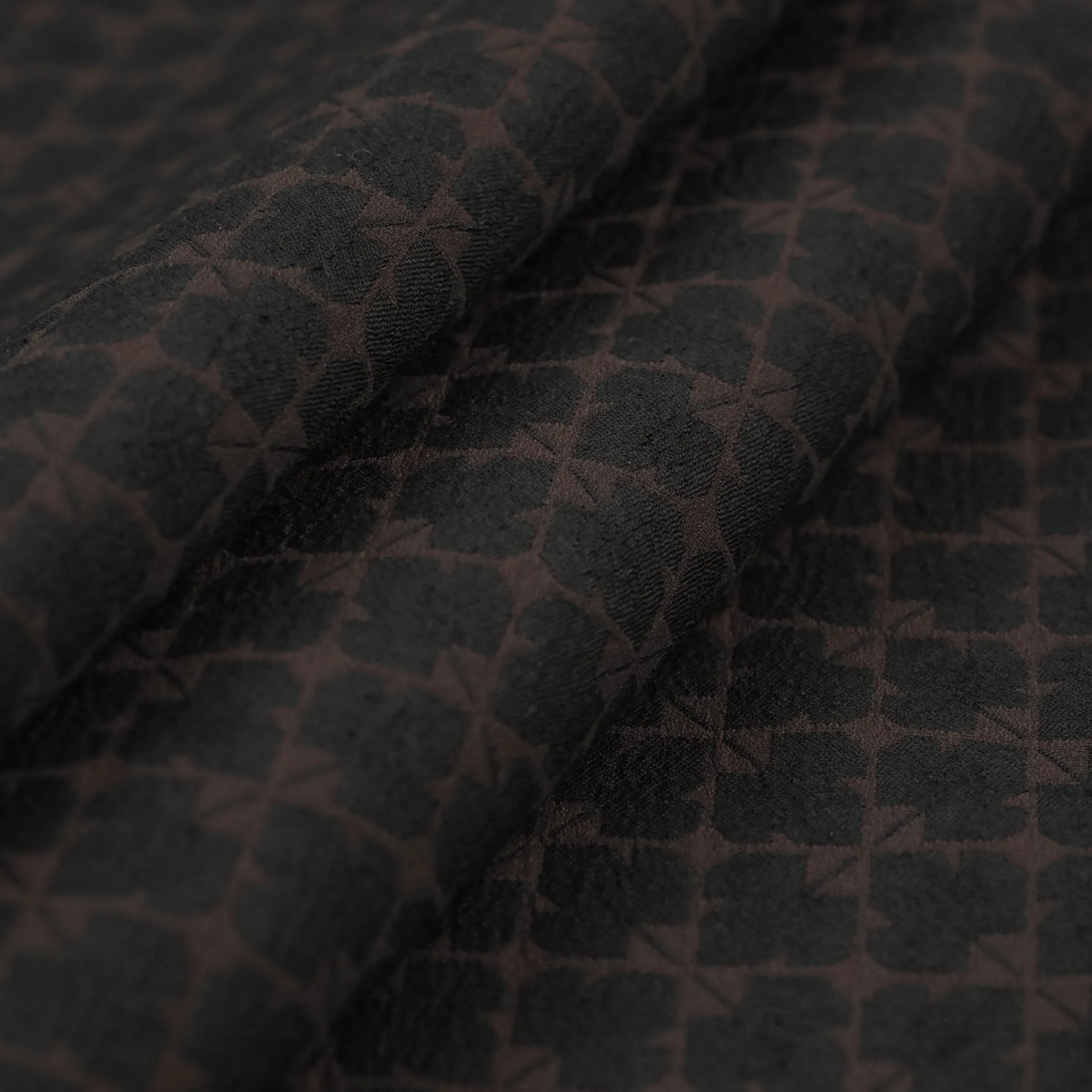 Brown and Black Jacquard Fabric 99767