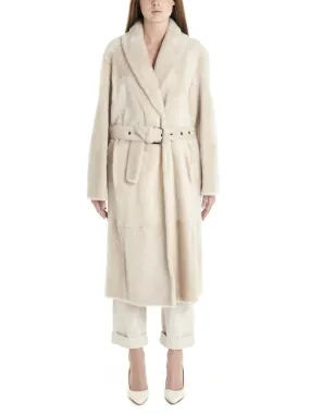 Brunello Cucinelli Reversible Belted Teddy Coat