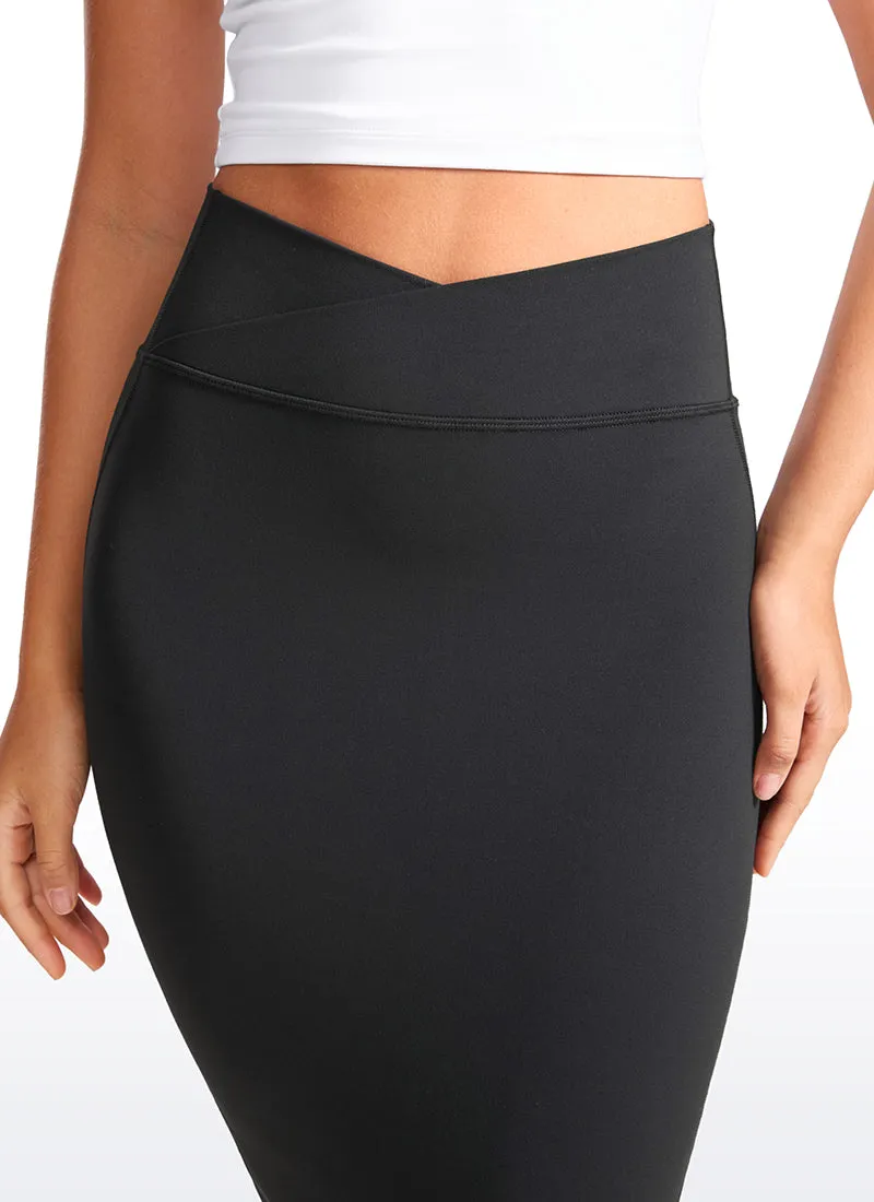 Butterluxe High Waist V Cross Midi Pencil Skirt 26''