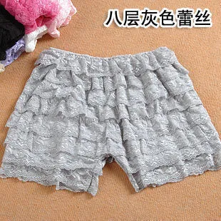 Cake Track Shorts Three Layer Lace Safety Pants Anti-Exposed Outdoor Thin Summer Culottes