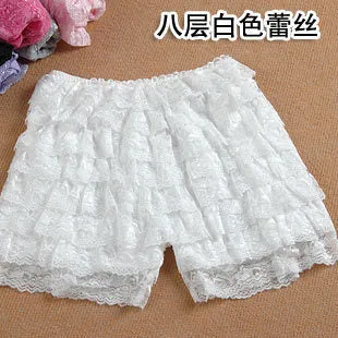 Cake Track Shorts Three Layer Lace Safety Pants Anti-Exposed Outdoor Thin Summer Culottes