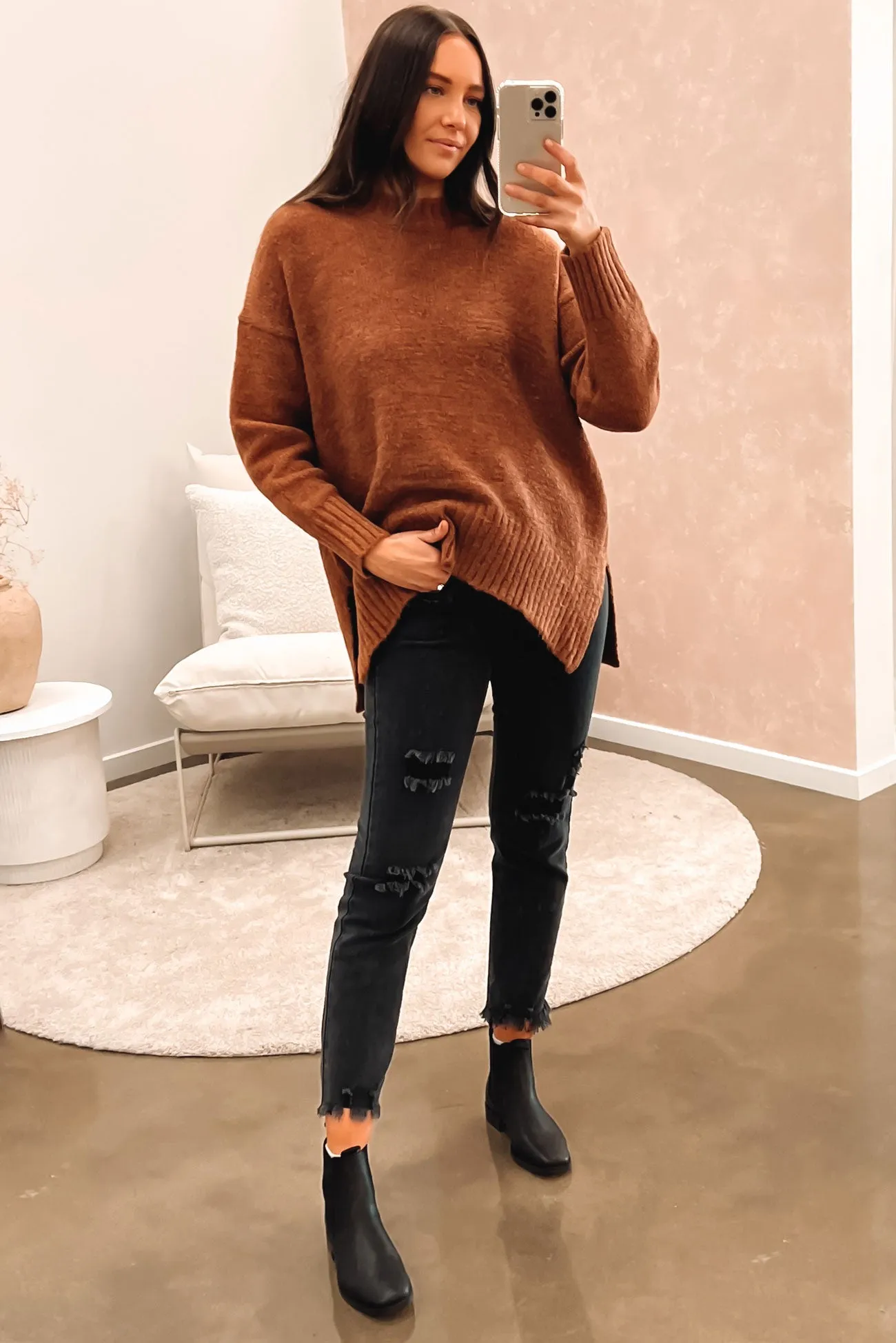 Candice Knit Jumper Rust