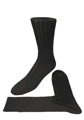 Charcoal Ribbed Kids Formal Socks