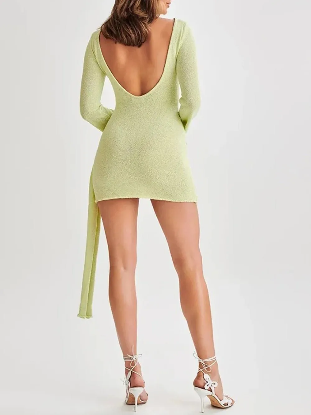 Chelsea Long Sleeve Backless Mini Dress