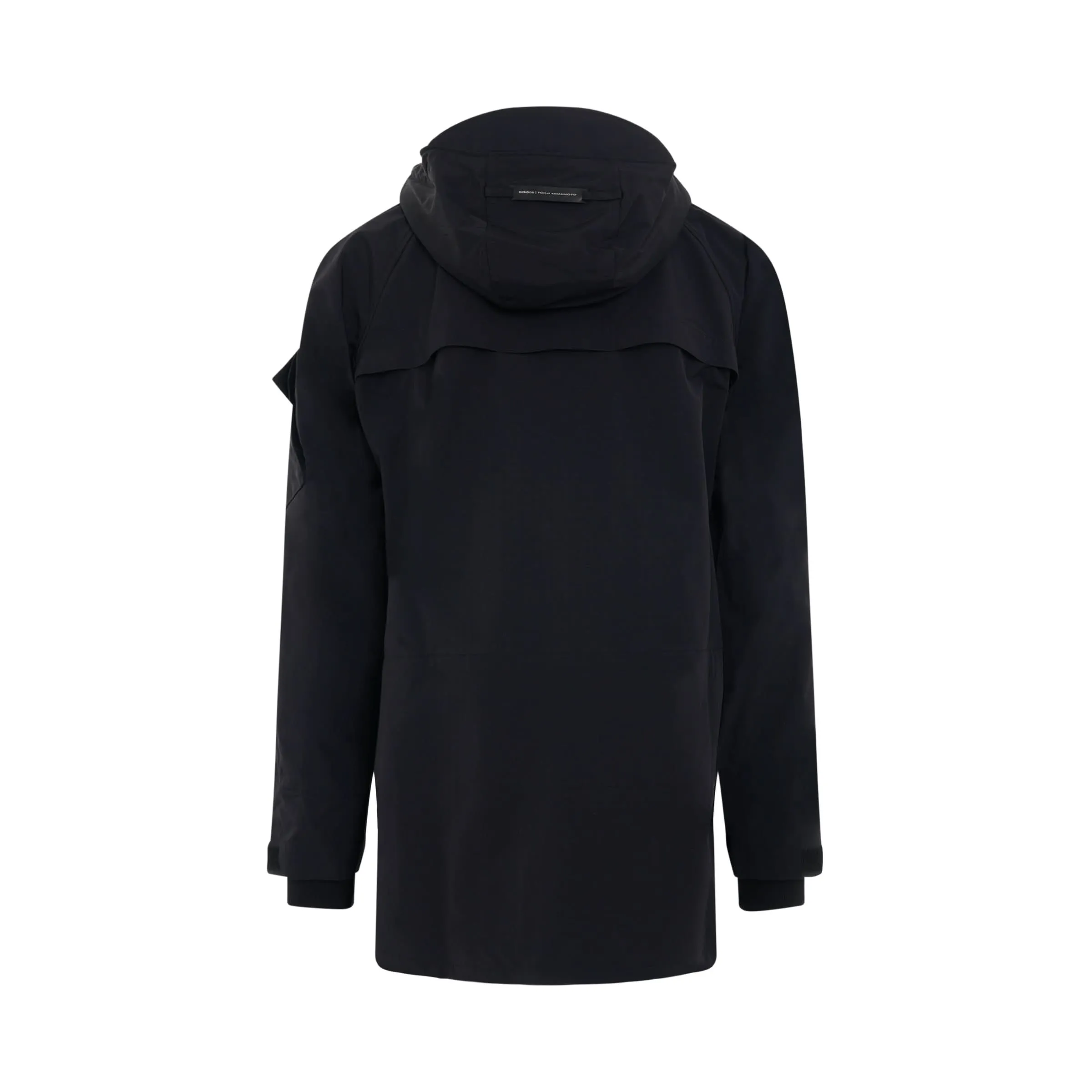 Classic Bonded Rip Hooded Parka in Black