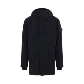 Classic Bonded Rip Hooded Parka in Black