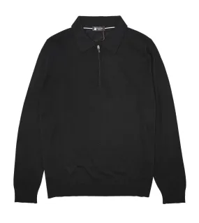 COLOMBO Silk Long Sleeve Polo Sweater