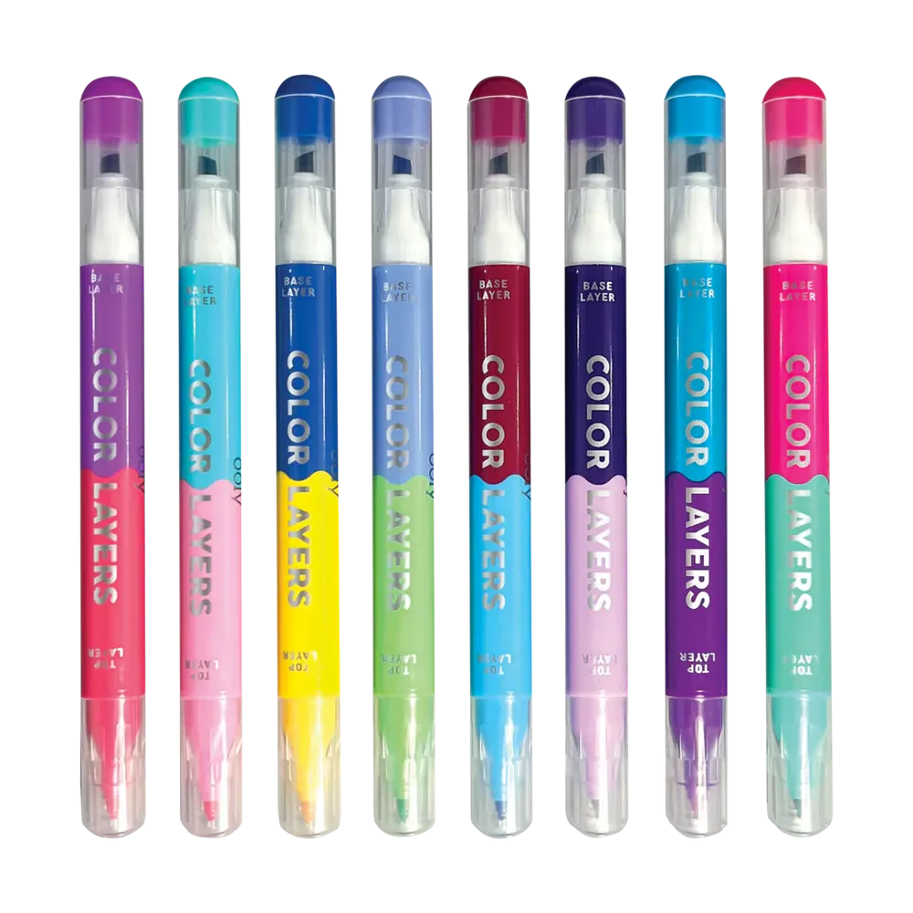 Color Layers Double Ended Layering Markers - Set of 8