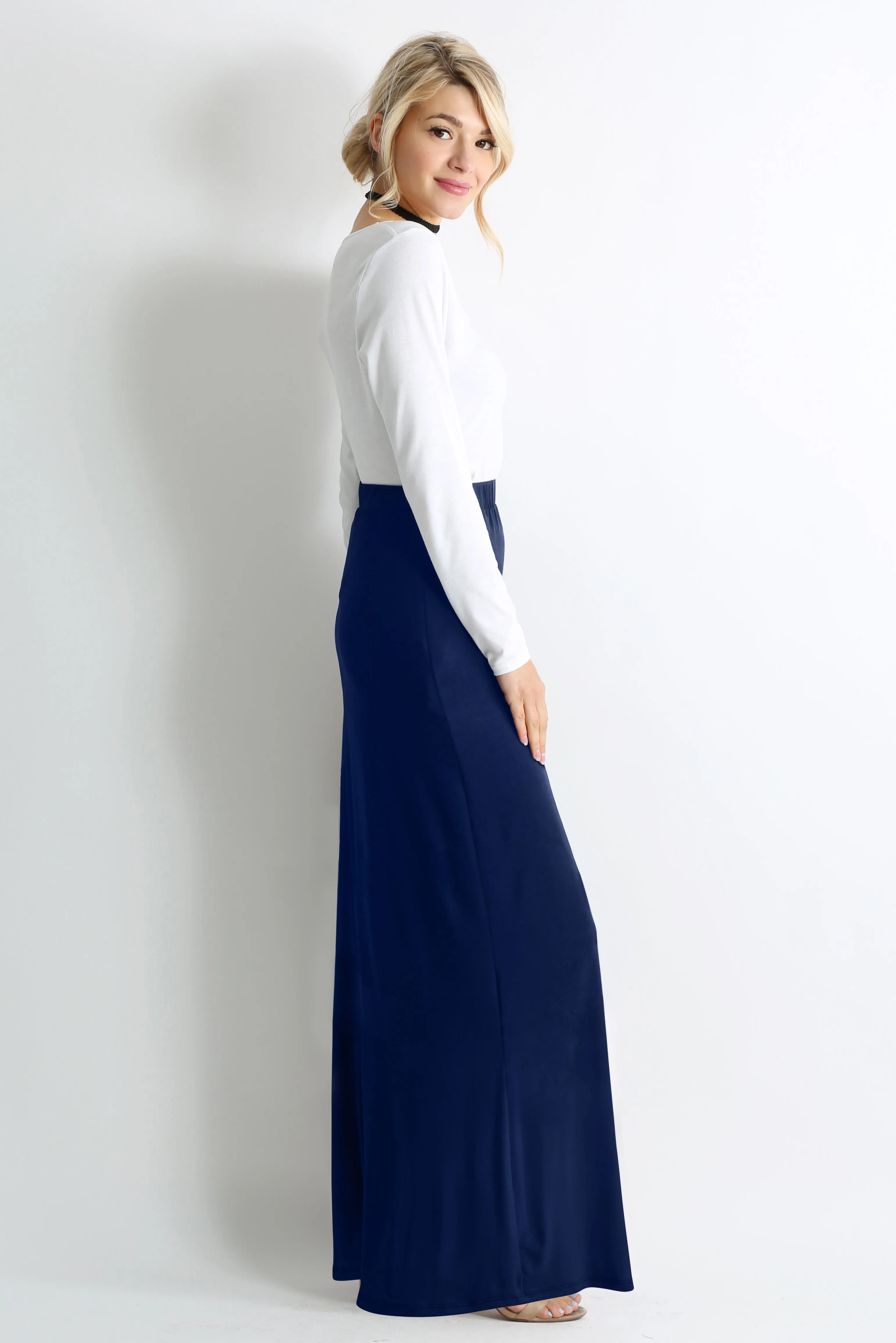 Comfort in Solids Maxi Skirt