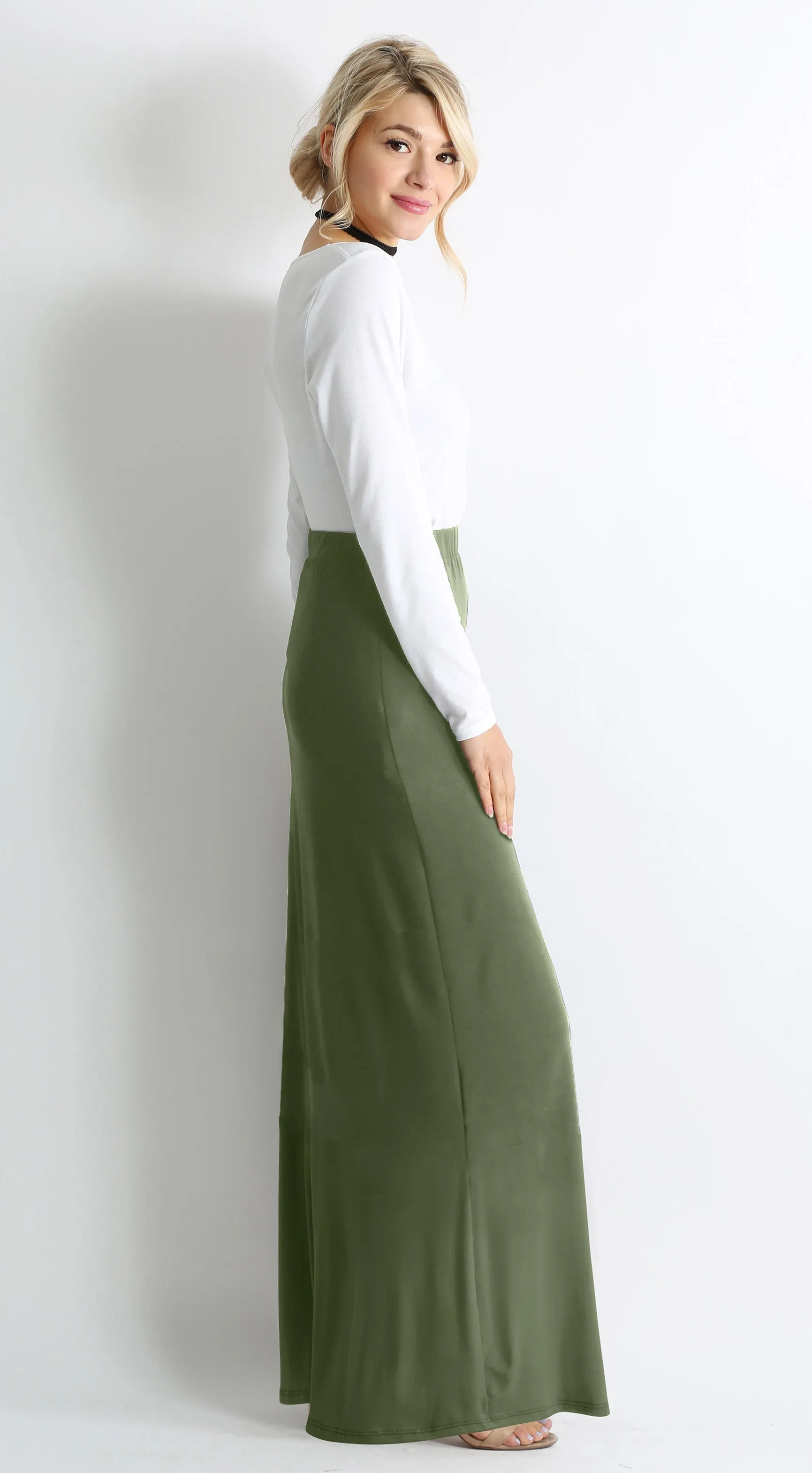 Comfort in Solids Maxi Skirt