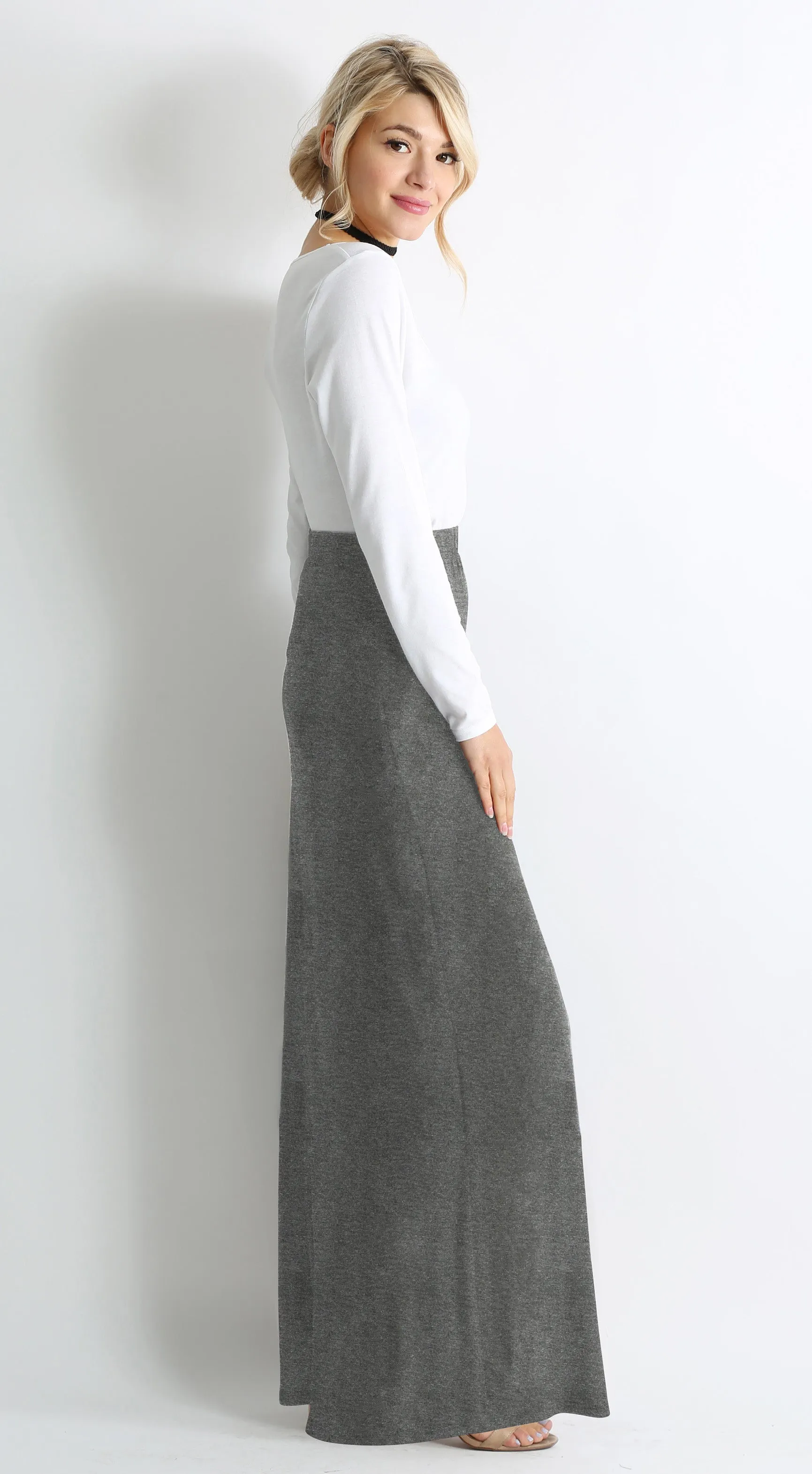 Comfort in Solids Maxi Skirt