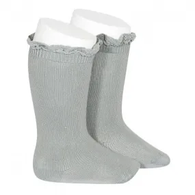 Condor Socks With Lace Edging Sage