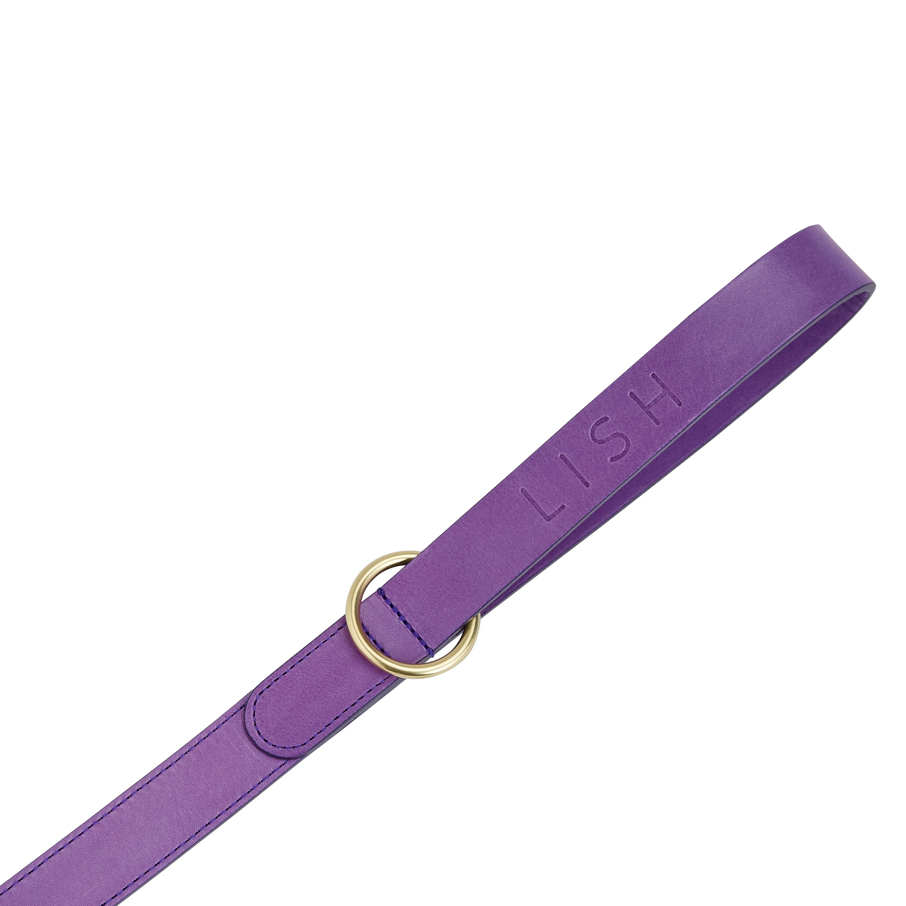 Coopers Violet Italian Leather Dog Lead