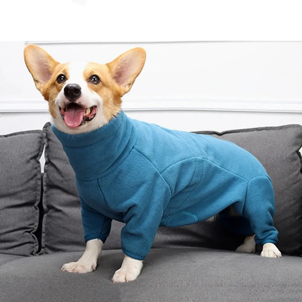 Cozy Fleece Dog Winter Coat - Windproof and Warm Cold Weather Jacket - Dog Winter Coat Soft Fleece Pullover Pajamas Windproof Warm Cold Weather Jacket Vest Cozy Onesie Outfit Clothes for Dogs Cats