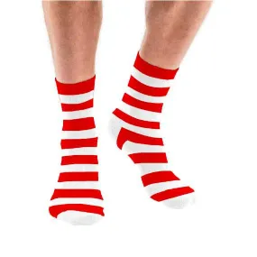 Crew Socks - Red & White Stripe