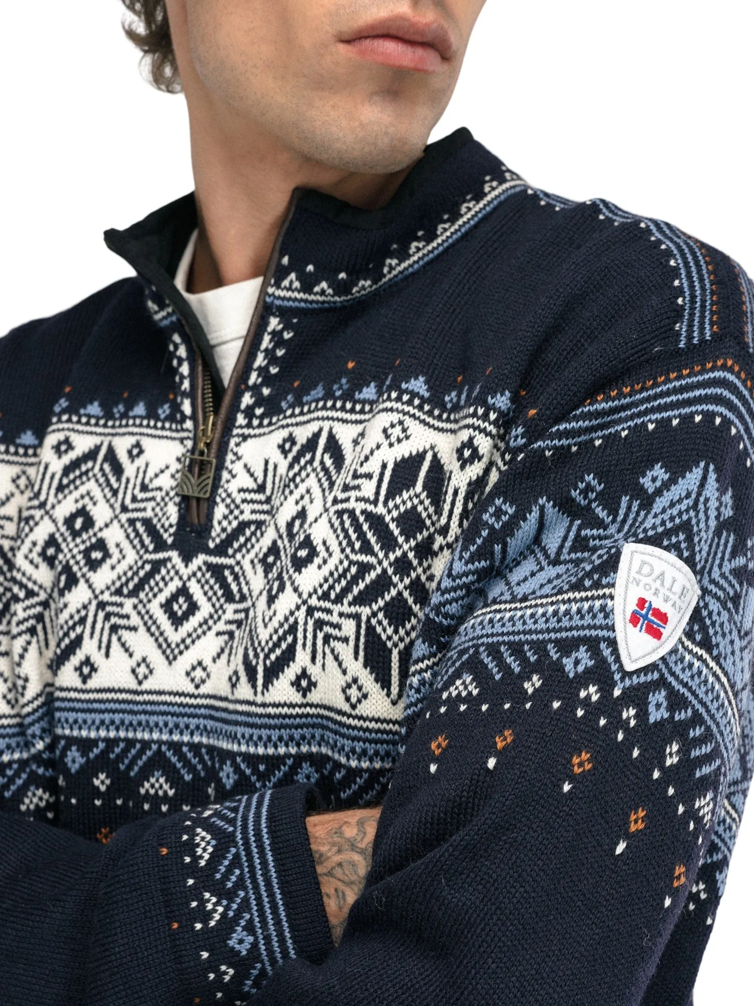 Dale of Norway | Blyfjell Swweater | Men's | Navy/Off White/Blue Shadow