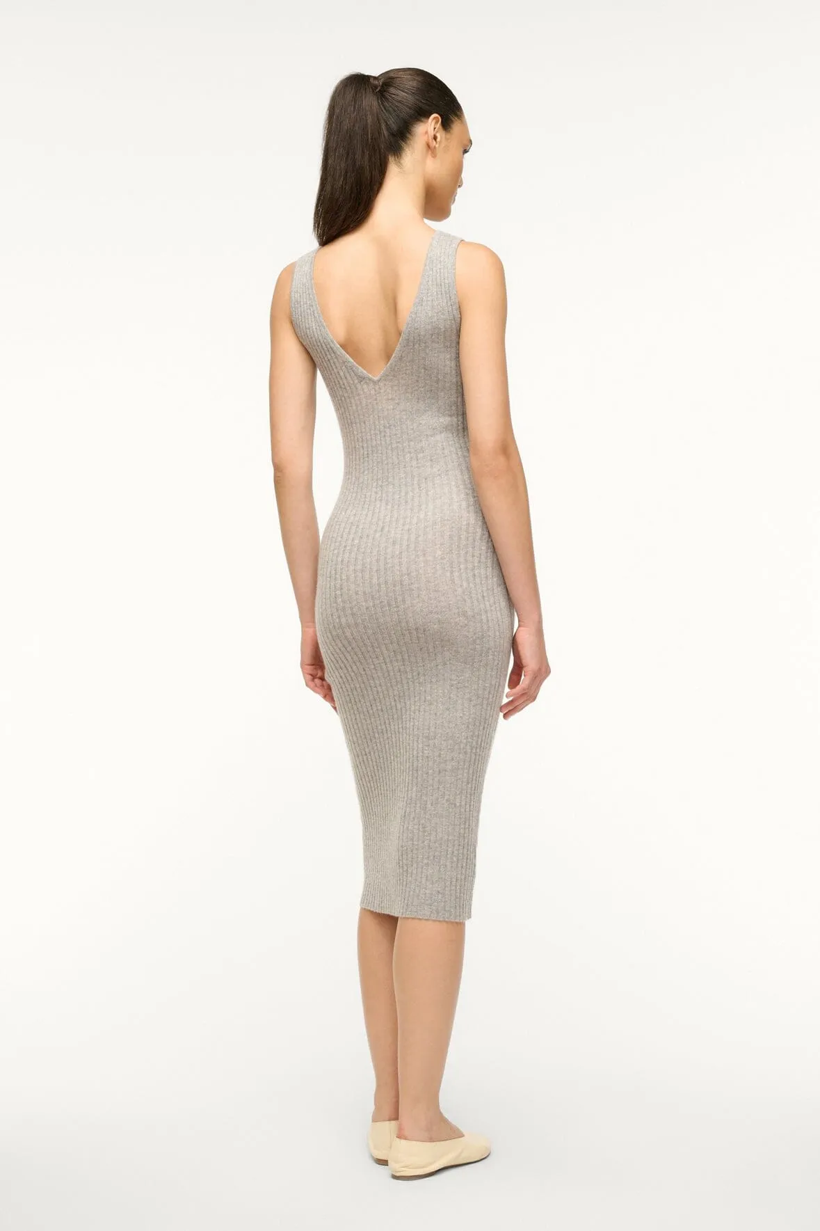 DANA CASHMERE DRESS | HEATHER GREY