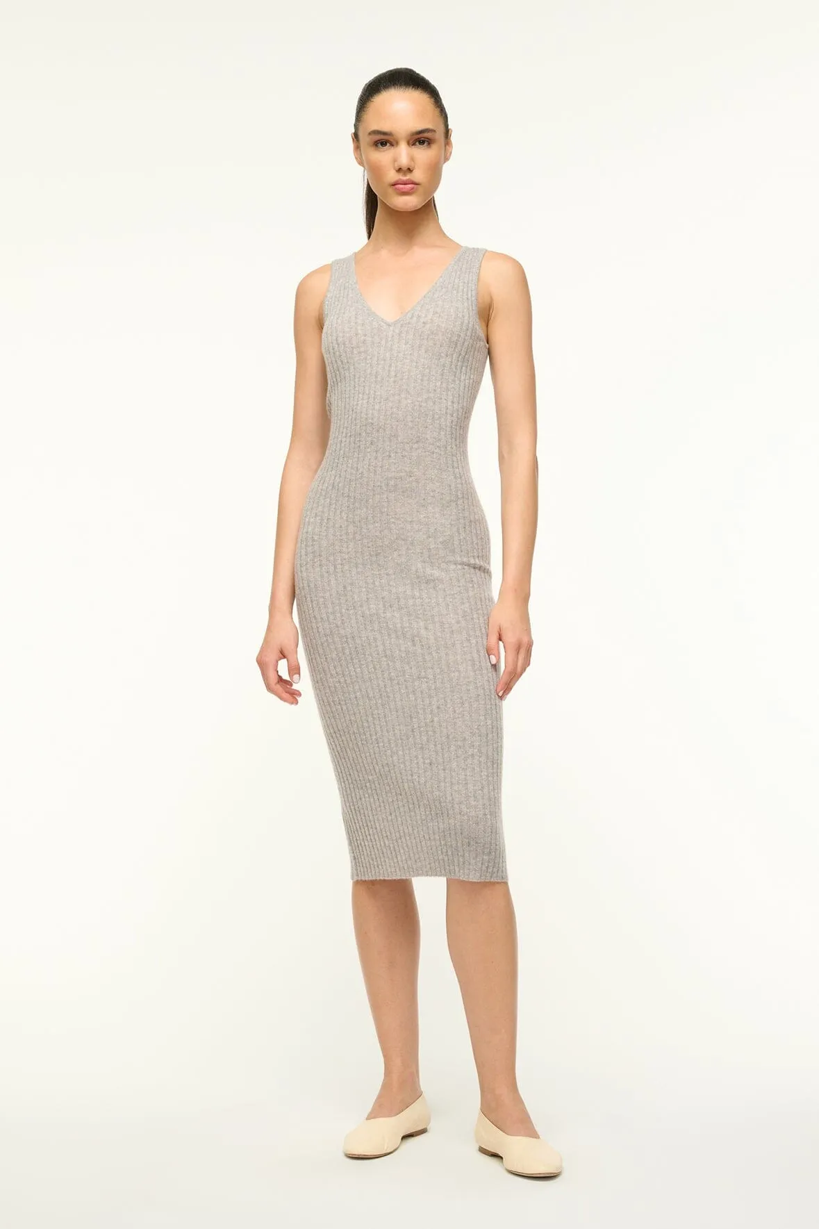 DANA CASHMERE DRESS | HEATHER GREY