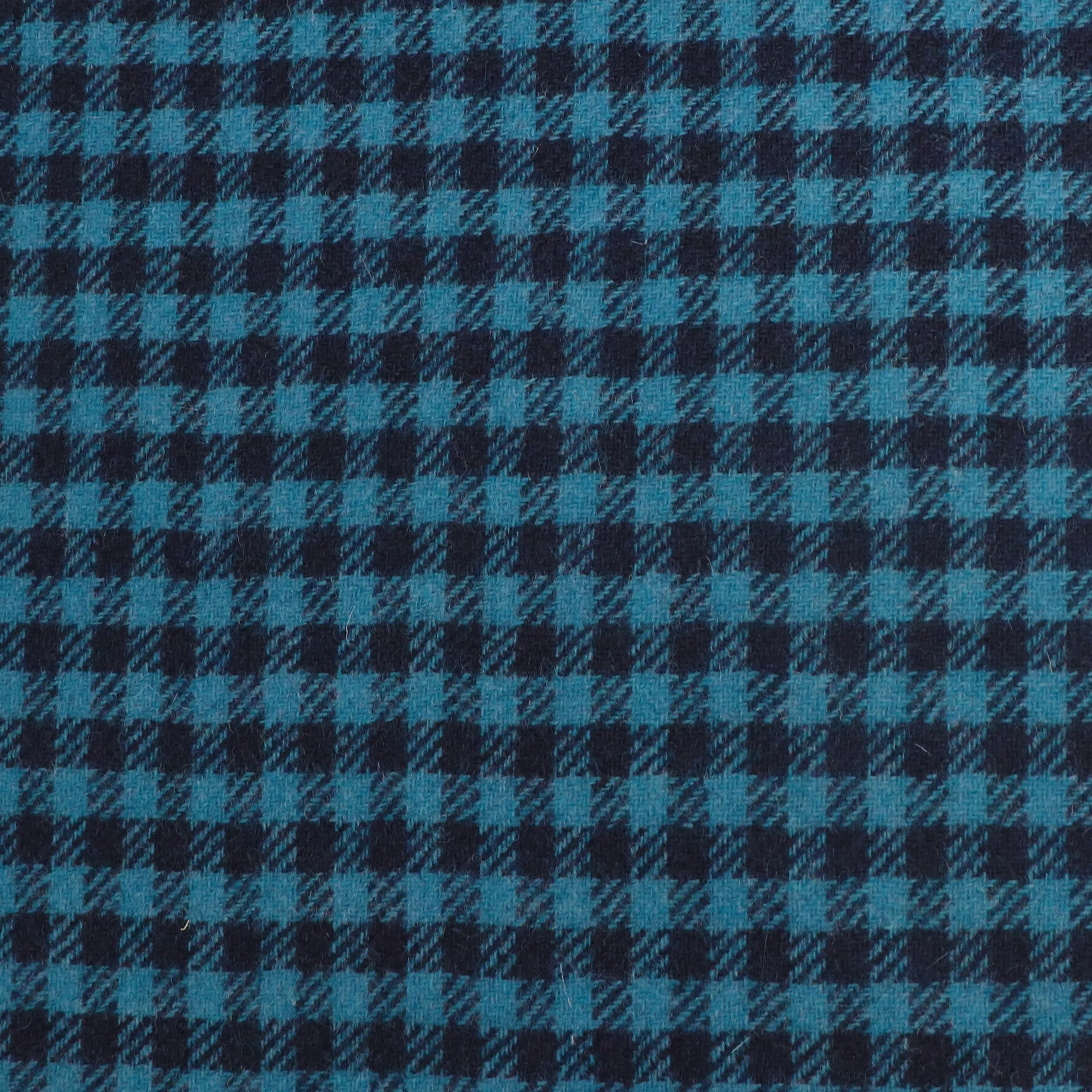 Deadstock Wool Coating - Blue Check - UK Made - END OF BOLT 108cm