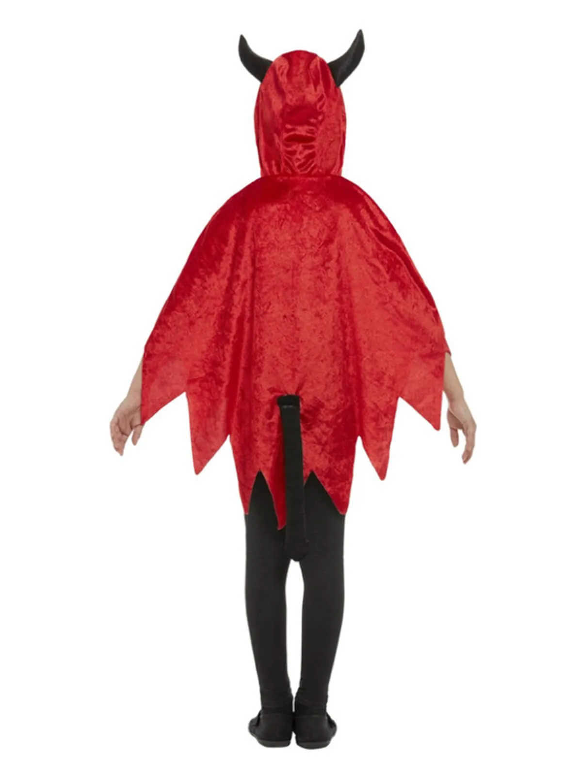 Devil Hooded Cape Halloween Costume, Red