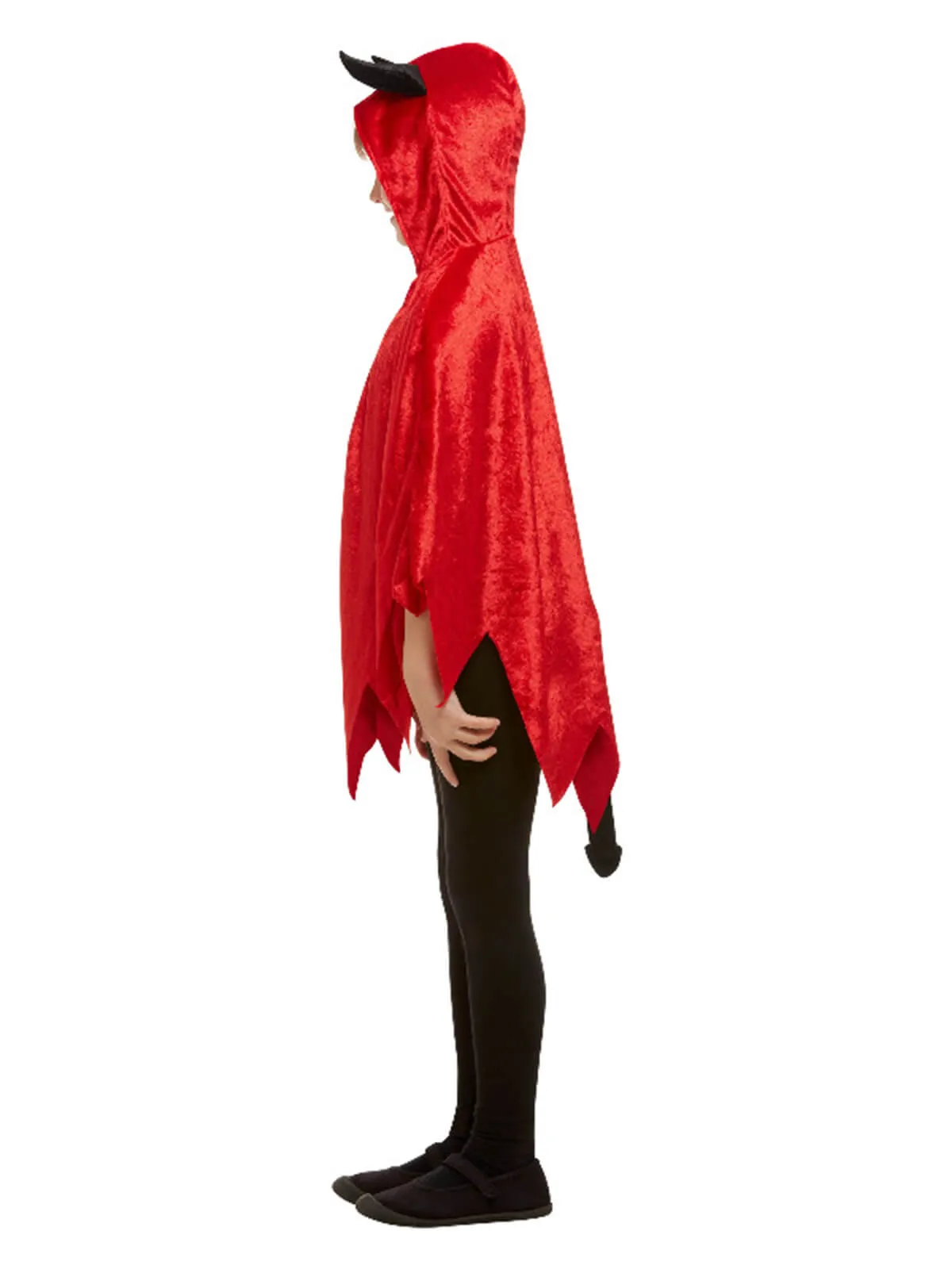 Devil Hooded Cape Halloween Costume, Red